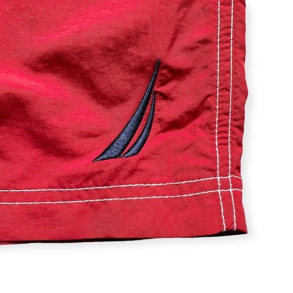 🔃Nautica Men’s Red Board Shorts Swim Trunks - Picture 5 of 8